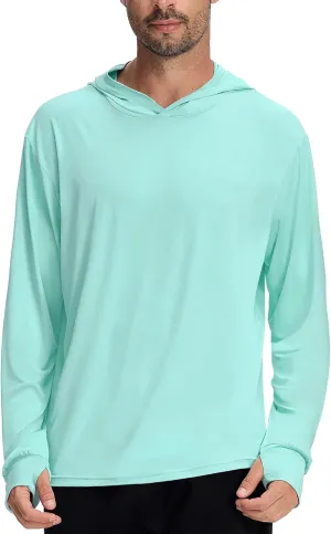 1 or 3 Pack Men's UPF 50  Fishing Shirts Long Sleeve UV Sun Protection Hoodie Hiking Rash Guard Fishing Outdoor Running