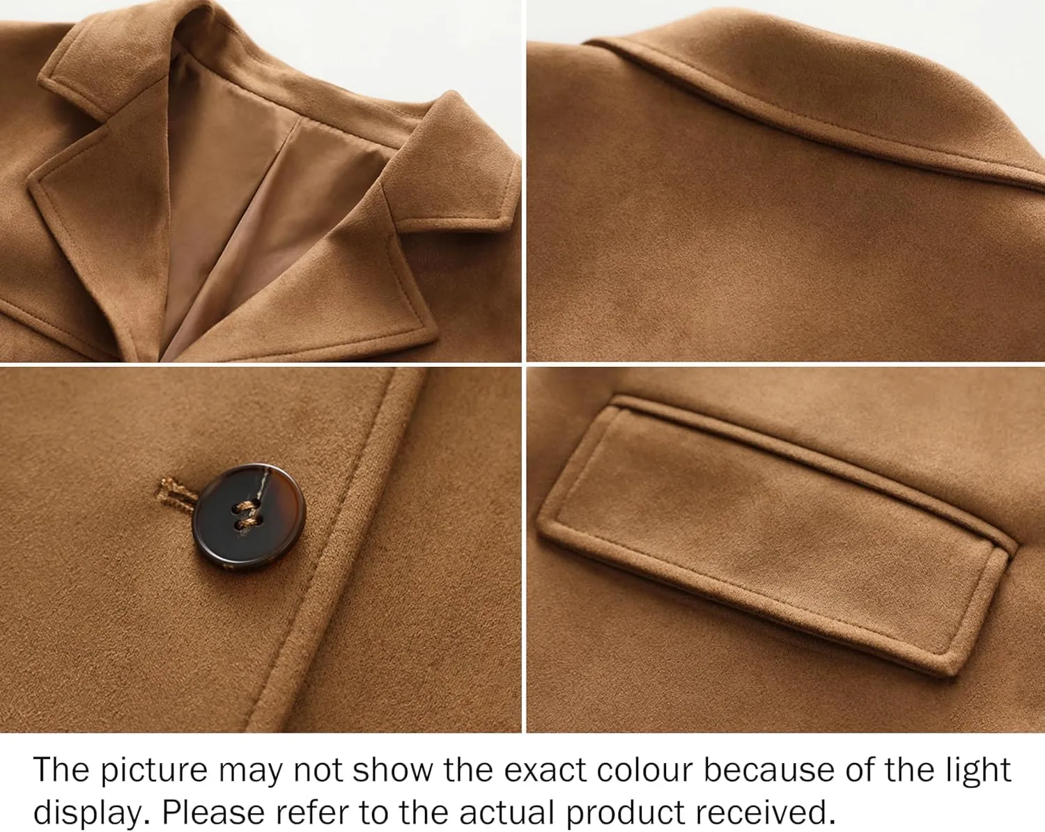 Ababalaya Women's Faux Suede Blazer Jacket 2024 Fall Fashion Outfits Casual Winter Coats