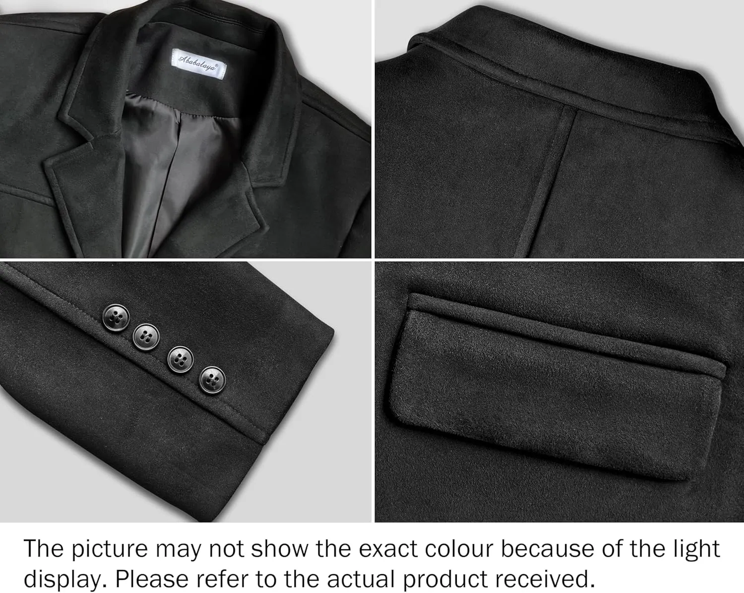 Ababalaya Women's Faux Suede Blazer Jacket 2024 Fall Fashion Outfits Casual Winter Coats