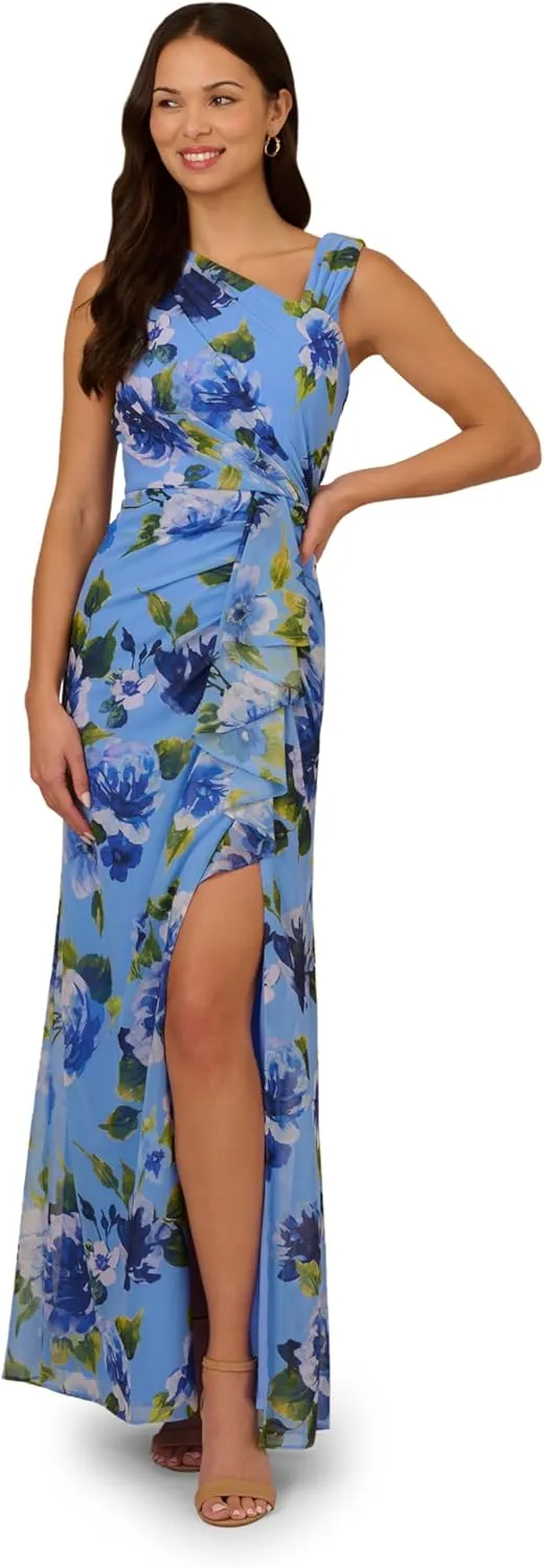 Adrianna Papell Women's Printed Chiffon Gown