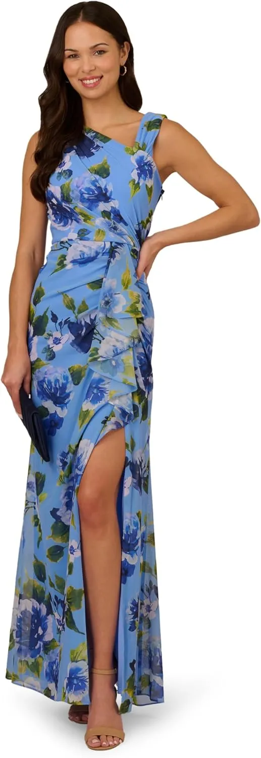 Adrianna Papell Women's Printed Chiffon Gown