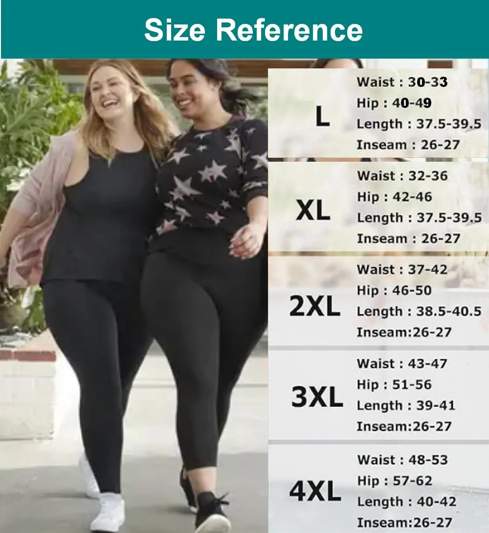 AIDAYOU Women Plus Size Leggings Thicken Super Stretch - Tummy Control- High Waist- Casual Every Day