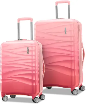 American Tourister Cascade Hardside Luggage with Spinner Wheels, 2PC SET 20/24, Dynamic Pink