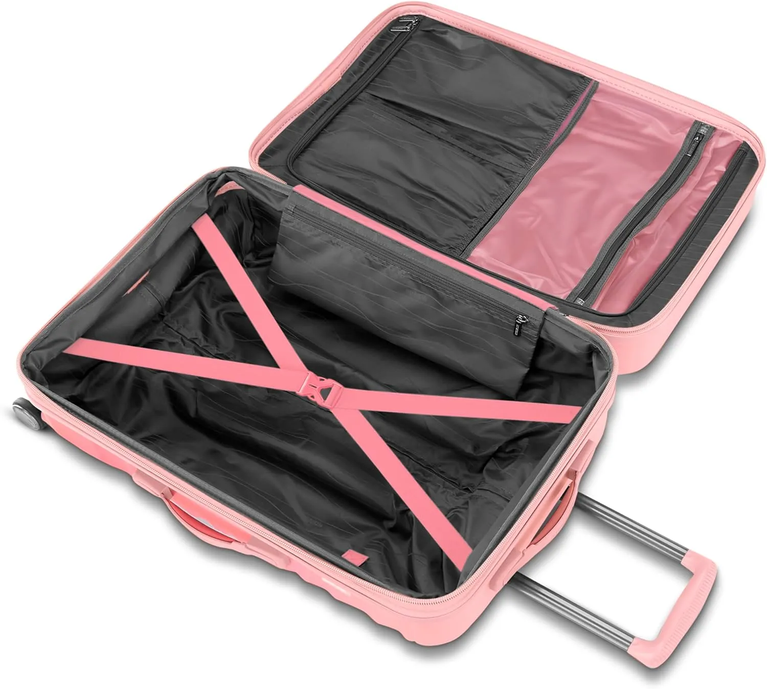 American Tourister Cascade Hardside Luggage with Spinner Wheels, 2PC SET 20/24, Dynamic Pink