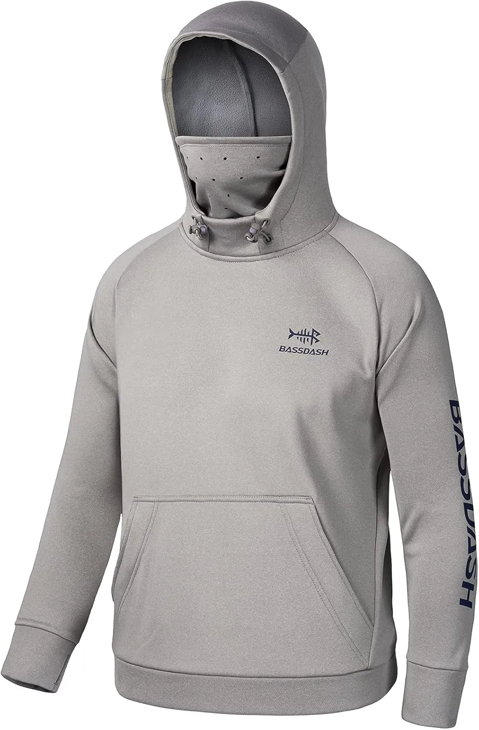 BASSDASH Youth Fishing Fleece Hoodie with Mask Water Resistant Kids Performance Sweatshirt FS18Y