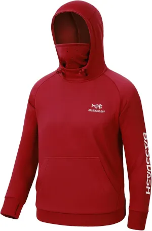 BASSDASH Youth Fishing Fleece Hoodie with Mask Water Resistant Kids Performance Sweatshirt FS18Y