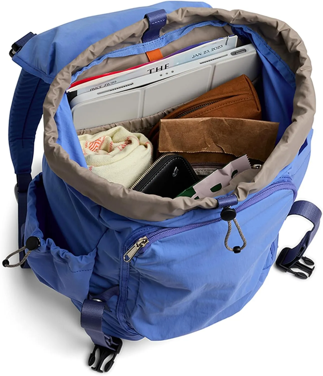 Bellroy Cinch Backpack (lightweight 20 liter backpack with external organization and adjustable shoulder straps) - DenimBlue