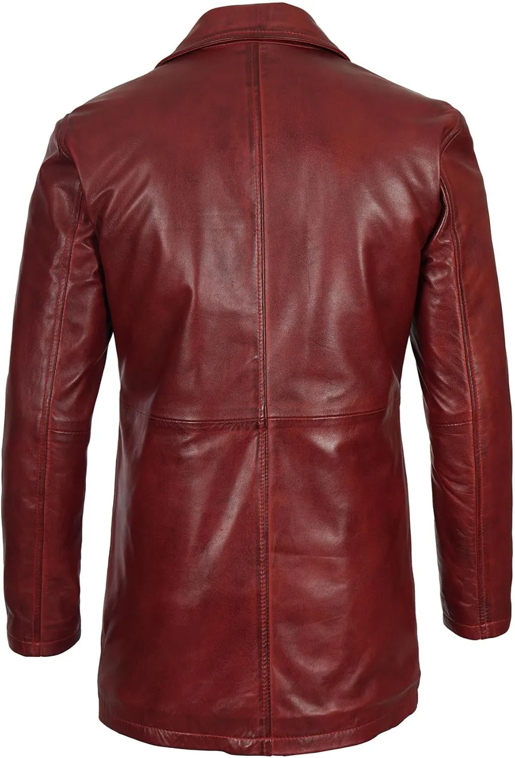 Blingsoul Leather Coats for Men - Vintage Style Long Leather Jacket Men