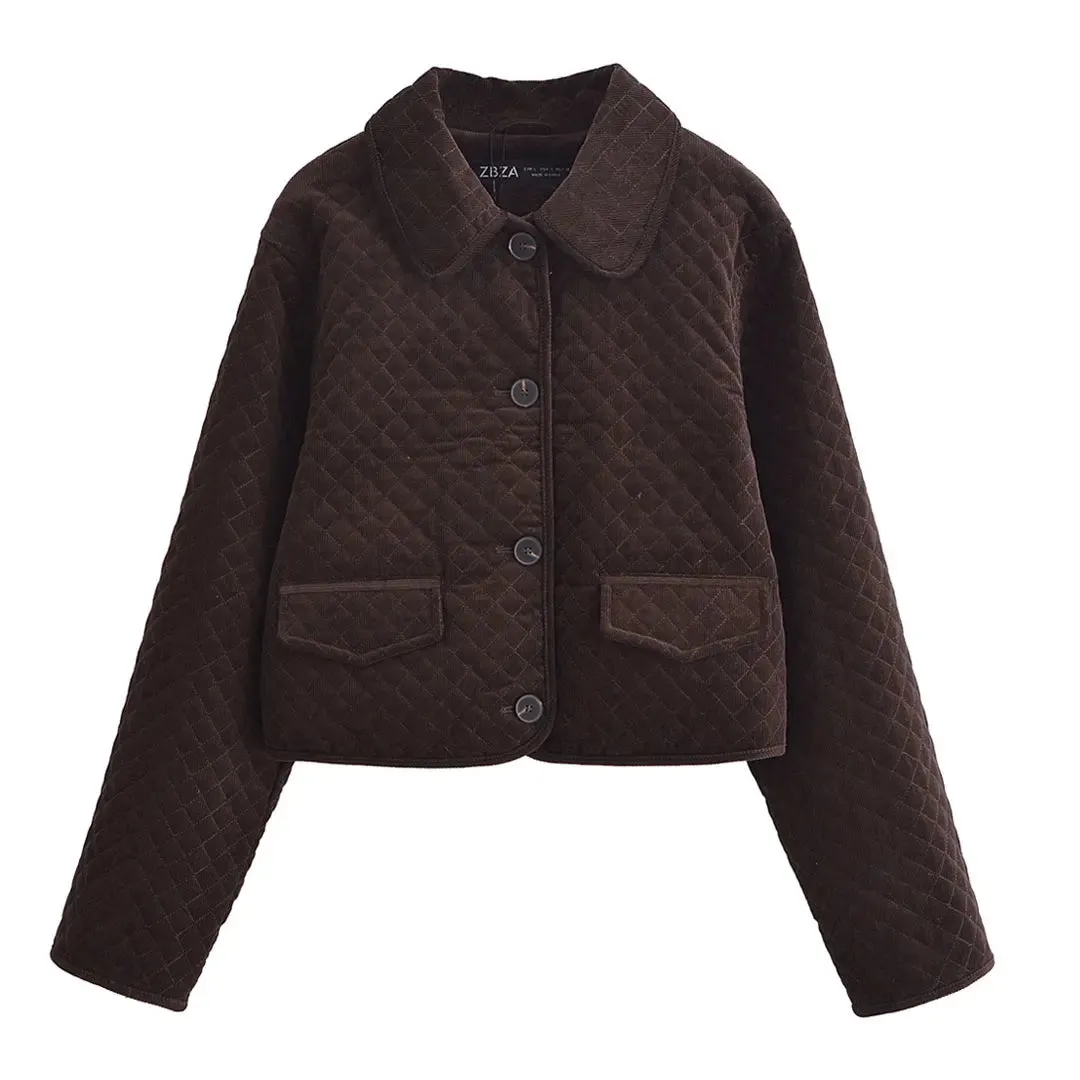 Brown Quilted Overshirt