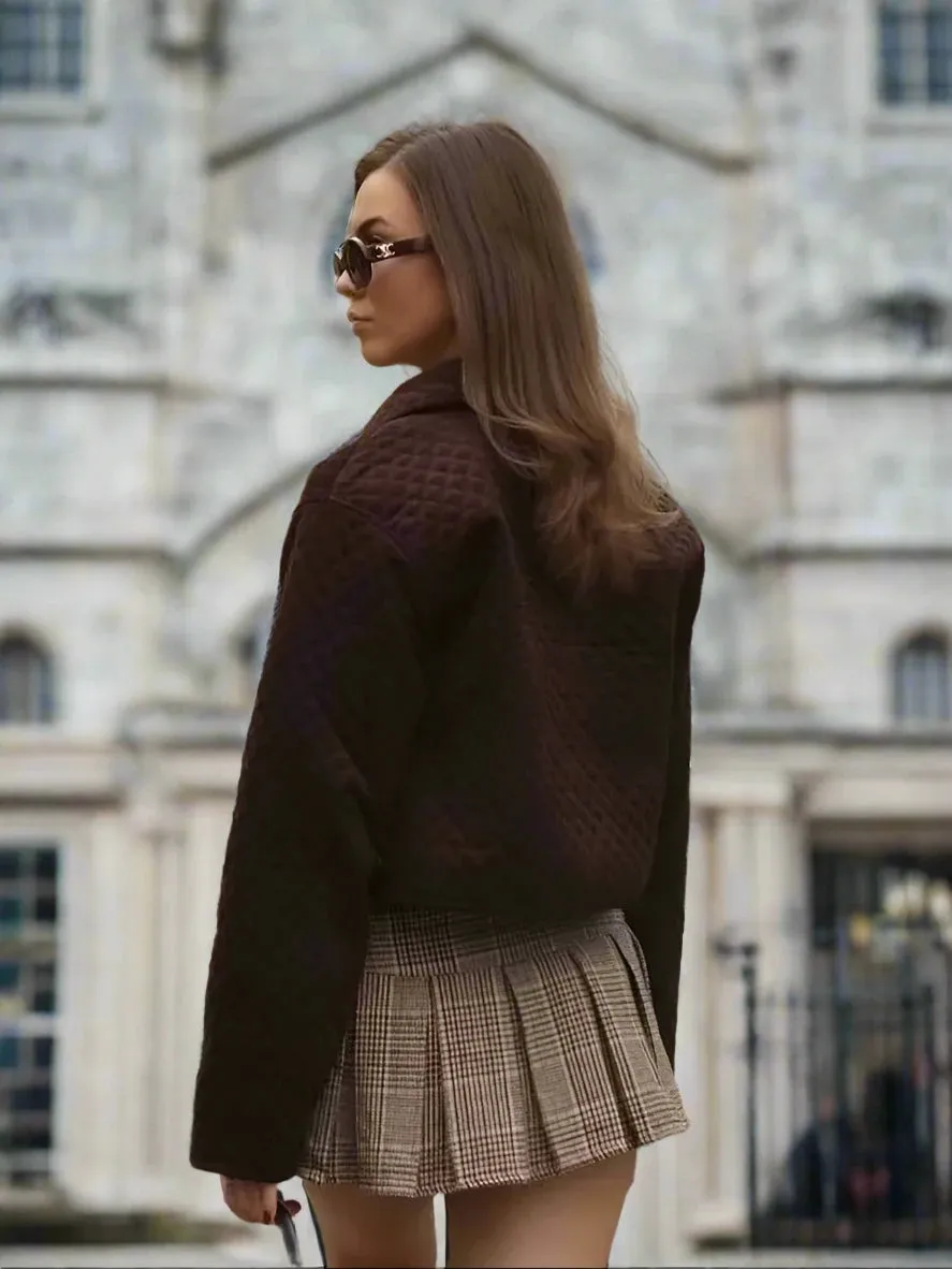 Brown Quilted Overshirt