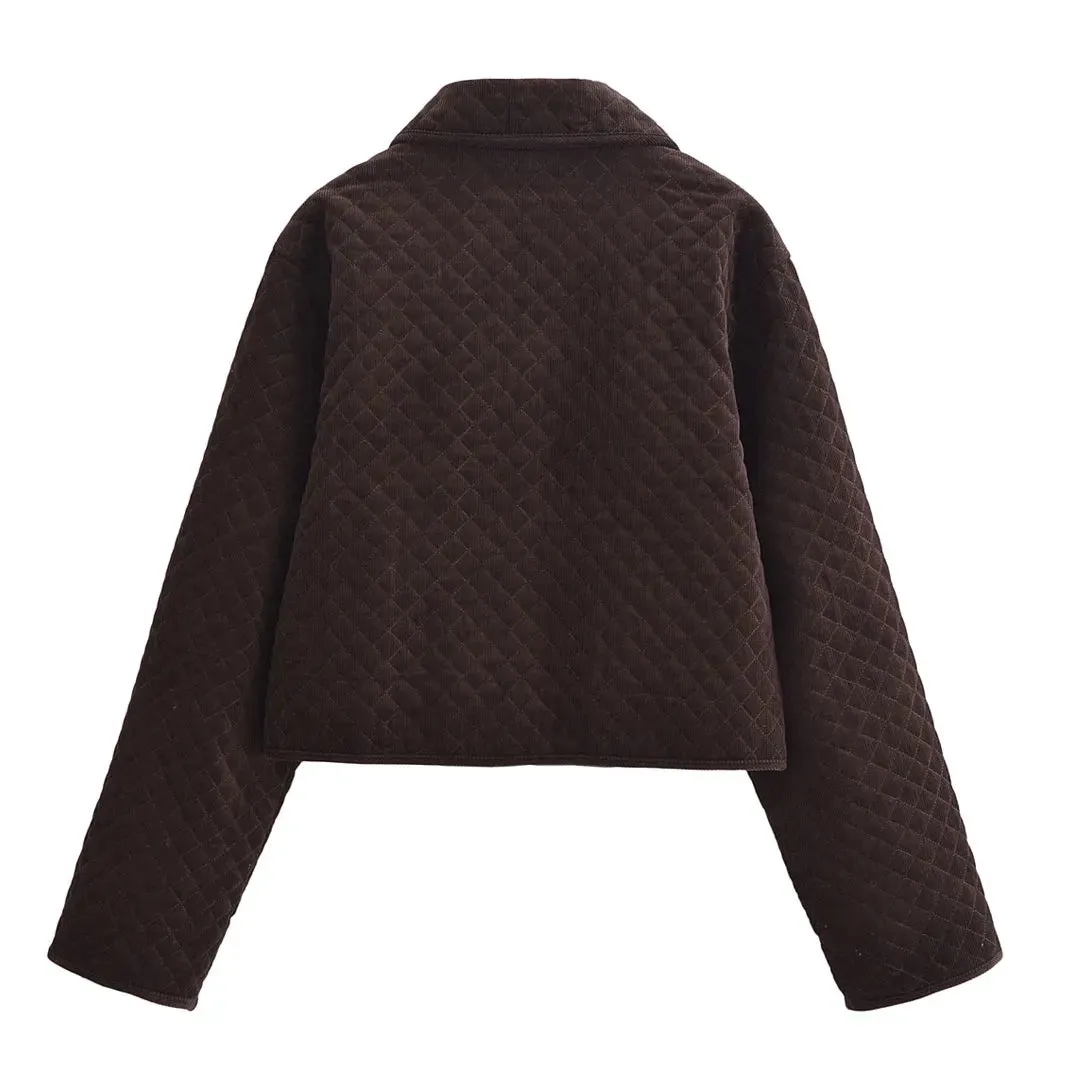 Brown Quilted Overshirt