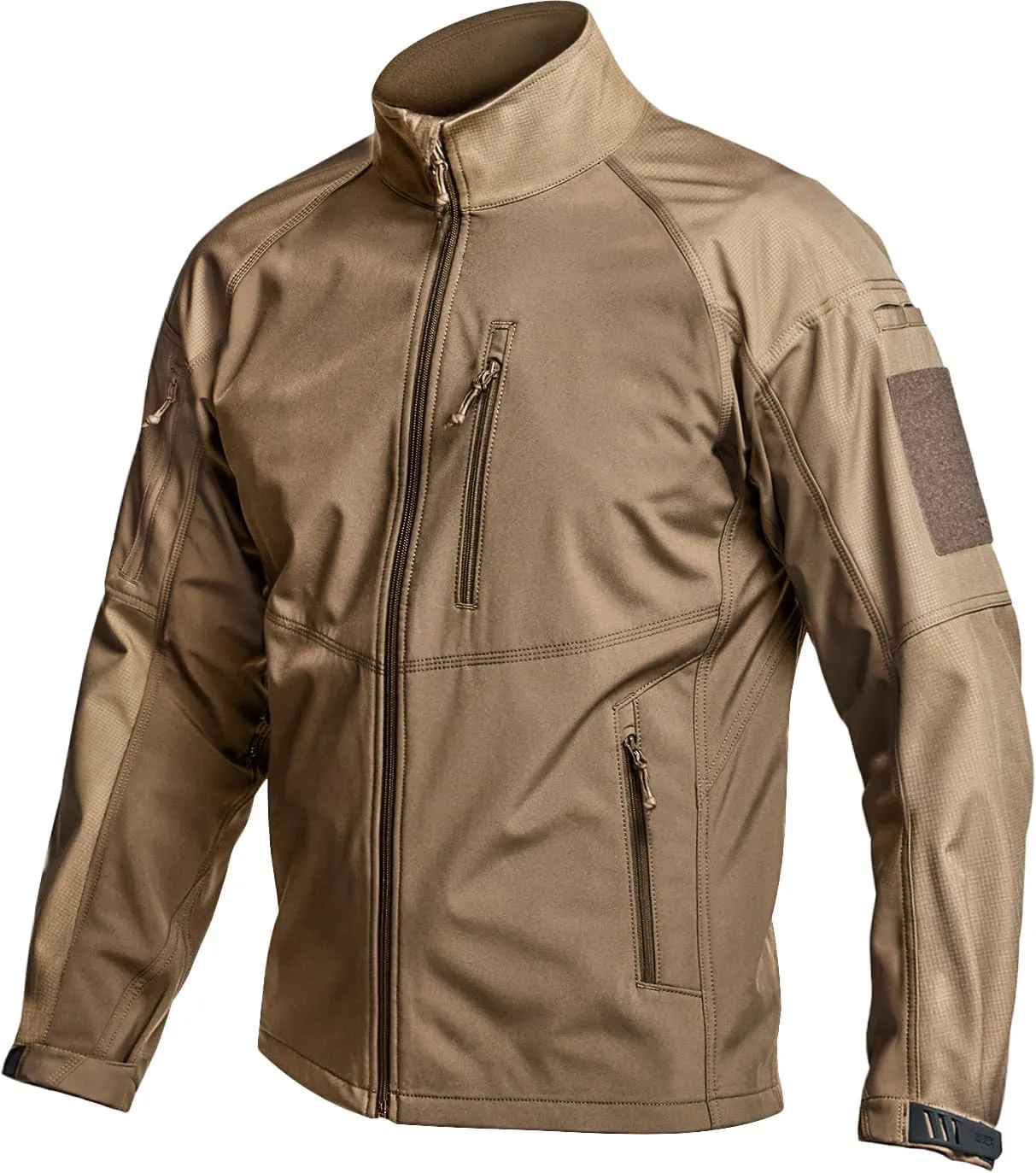 CQR Men's Fleece Lined Tactical Softshell Jackets, Lightweight Water Resistant Hunting Hiking Jacket, Winter Outdoor Jacket