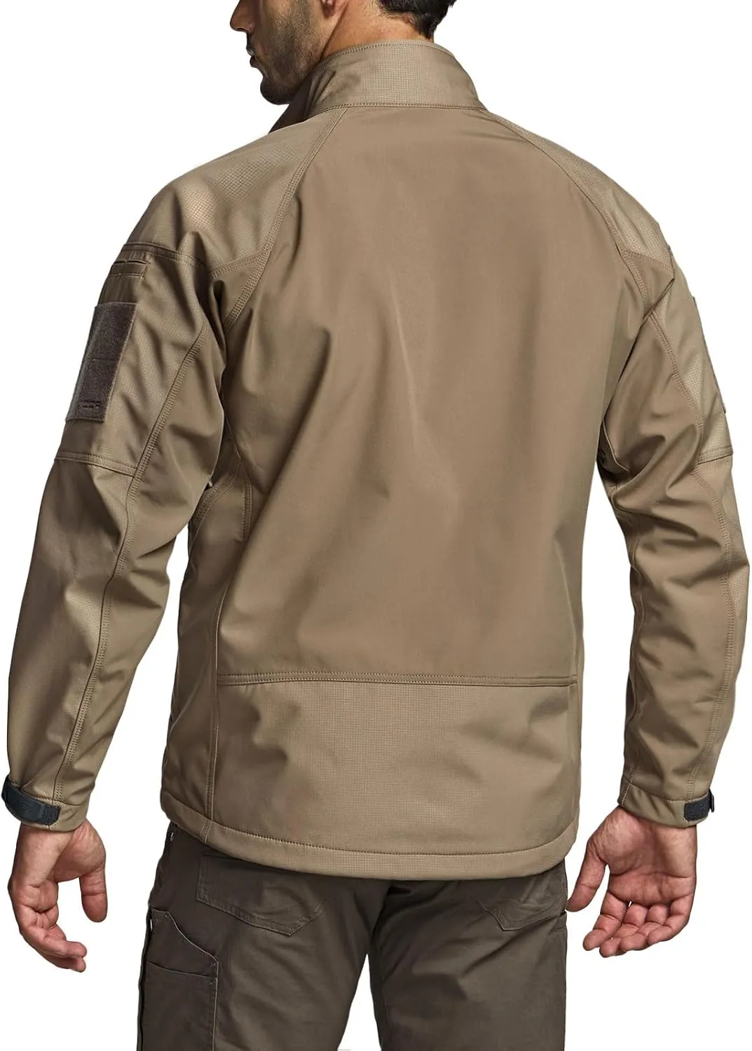 CQR Men's Fleece Lined Tactical Softshell Jackets, Lightweight Water Resistant Hunting Hiking Jacket, Winter Outdoor Jacket