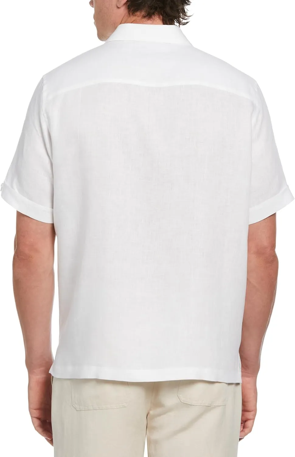 Cubavera Men's Short Travel Select Linen-Blend One Pocket Shirt