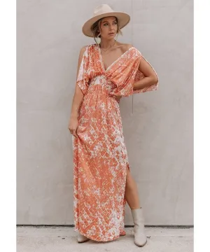 Desert Island Kimono Dress Terra Combo
