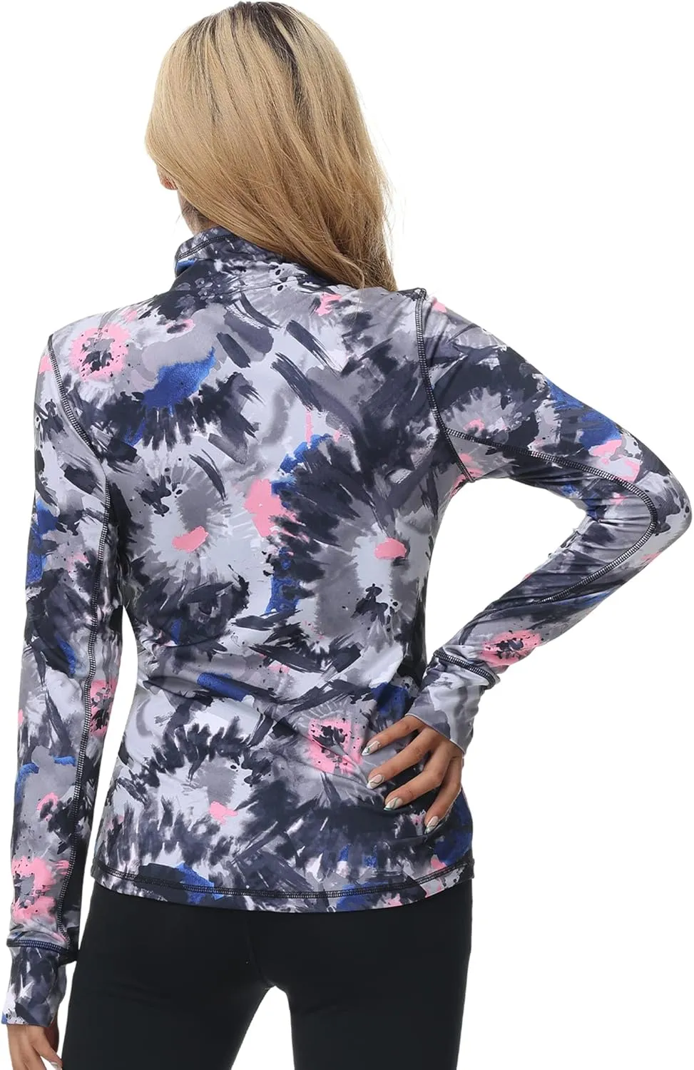 Dolcevida Womens Sports Jackets Zip Up Workout Yoga Jacket with Pockets