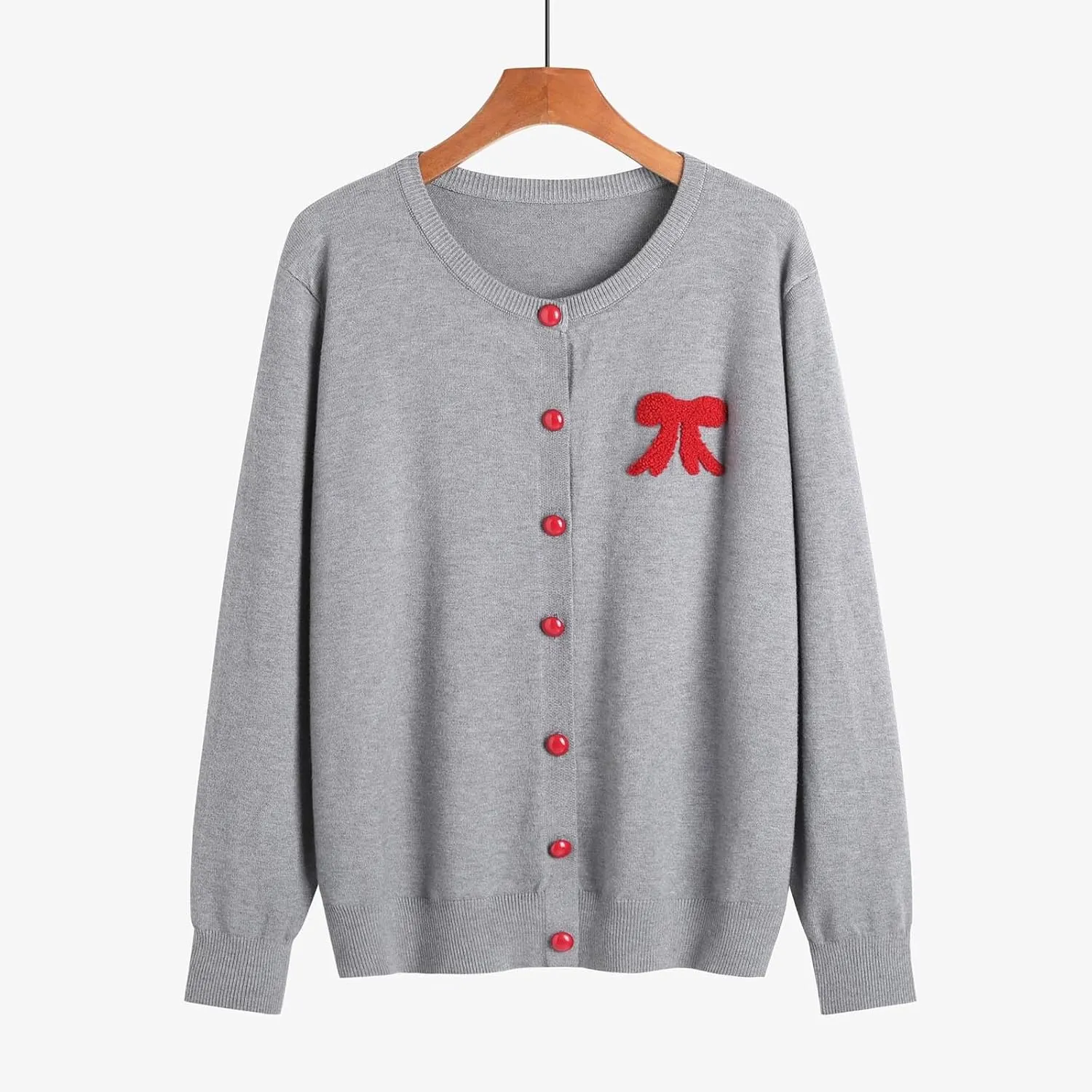 Fall Sweaters for Women Button Down Crew Neck Pullover Cardigan Long Sleeve Casual Outwear Coats 2024 Fall Winter