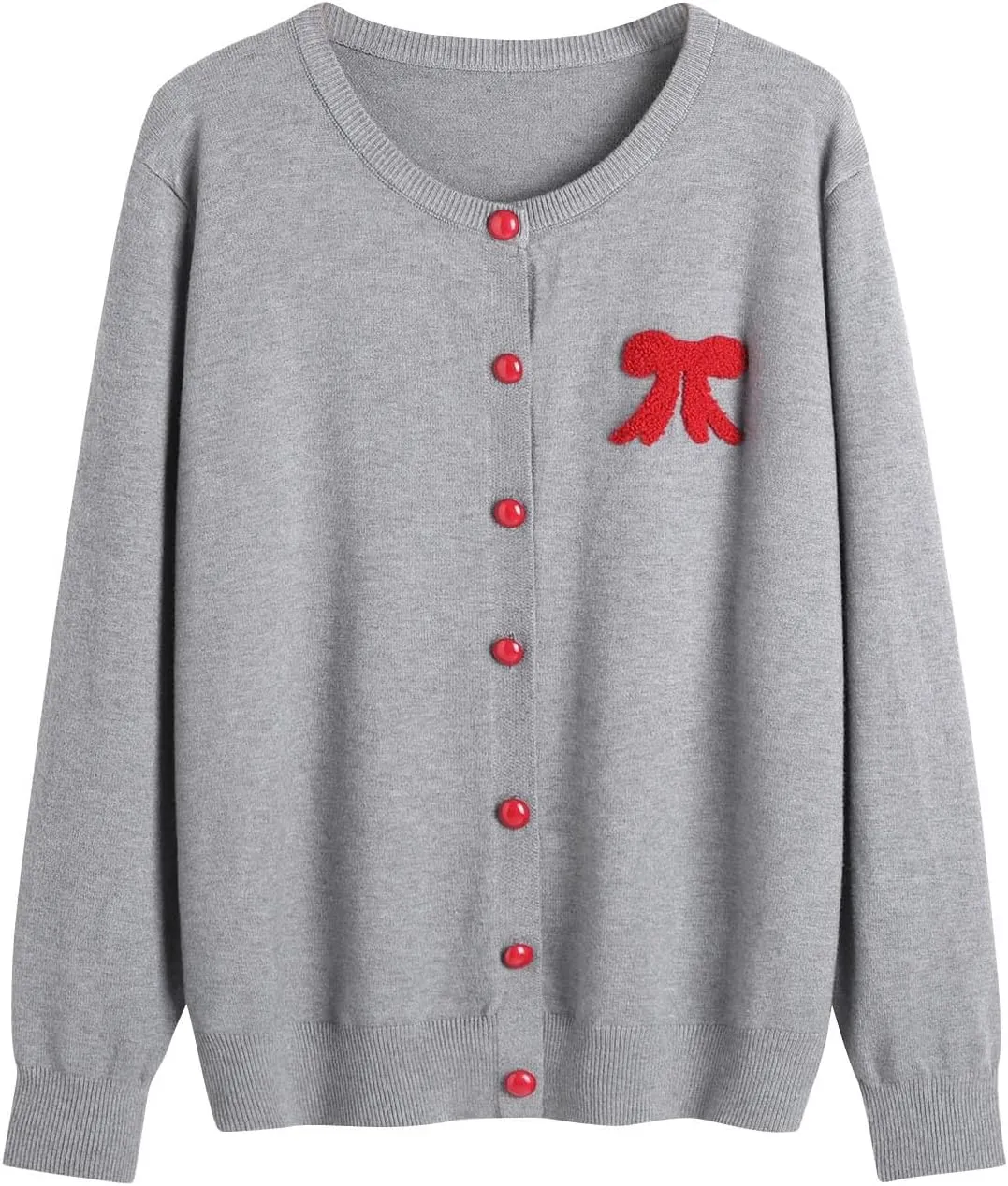 Fall Sweaters for Women Button Down Crew Neck Pullover Cardigan Long Sleeve Casual Outwear Coats 2024 Fall Winter