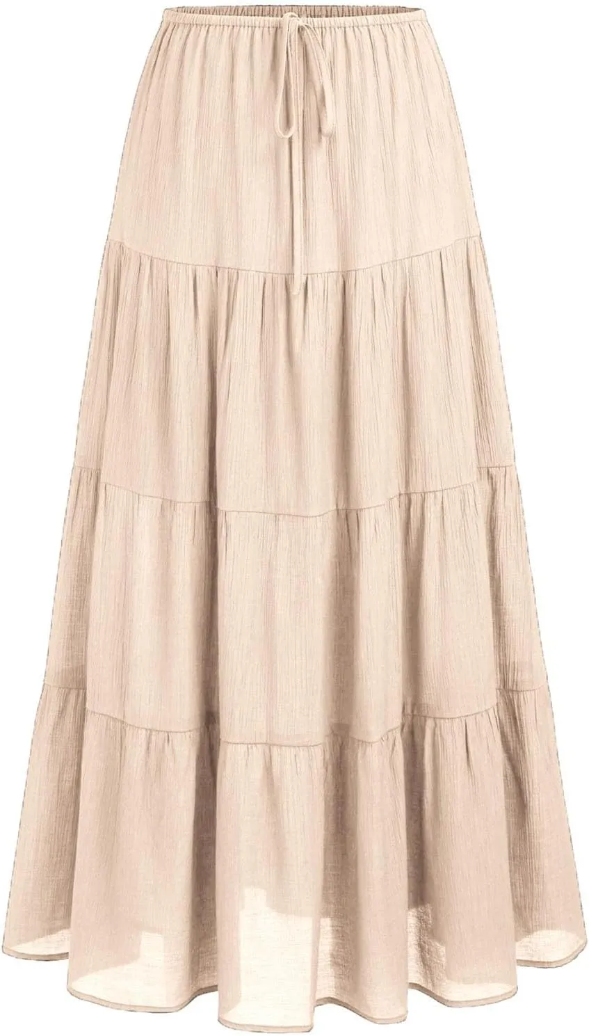 Floral Maxi Skirt for Women Elastic Waist Boho Flowy Midi Long Skirts 2025 Summer Beach A-Line Swing Skirts