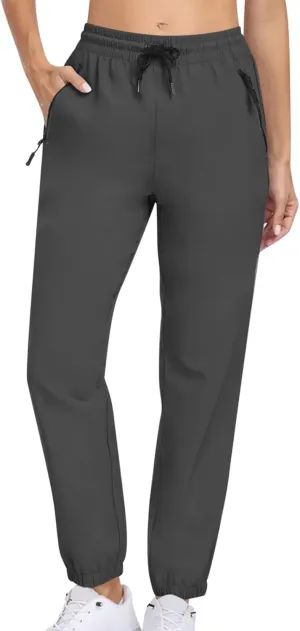FZVYD Women's Athletic Pants Ice Silk Sweatpants Stretch Drawstring Jogger Running Trousers Summer Breathable Casual Pants
