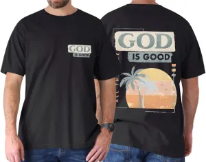 God is Good Christian Shirts for Men Hawaiian Beach Graphic Tees Shirt Oversized Faith Tshirt Summer Baggy Clothes