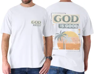 God is Good Christian Shirts for Men Hawaiian Beach Graphic Tees Shirt Oversized Faith Tshirt Summer Baggy Clothes