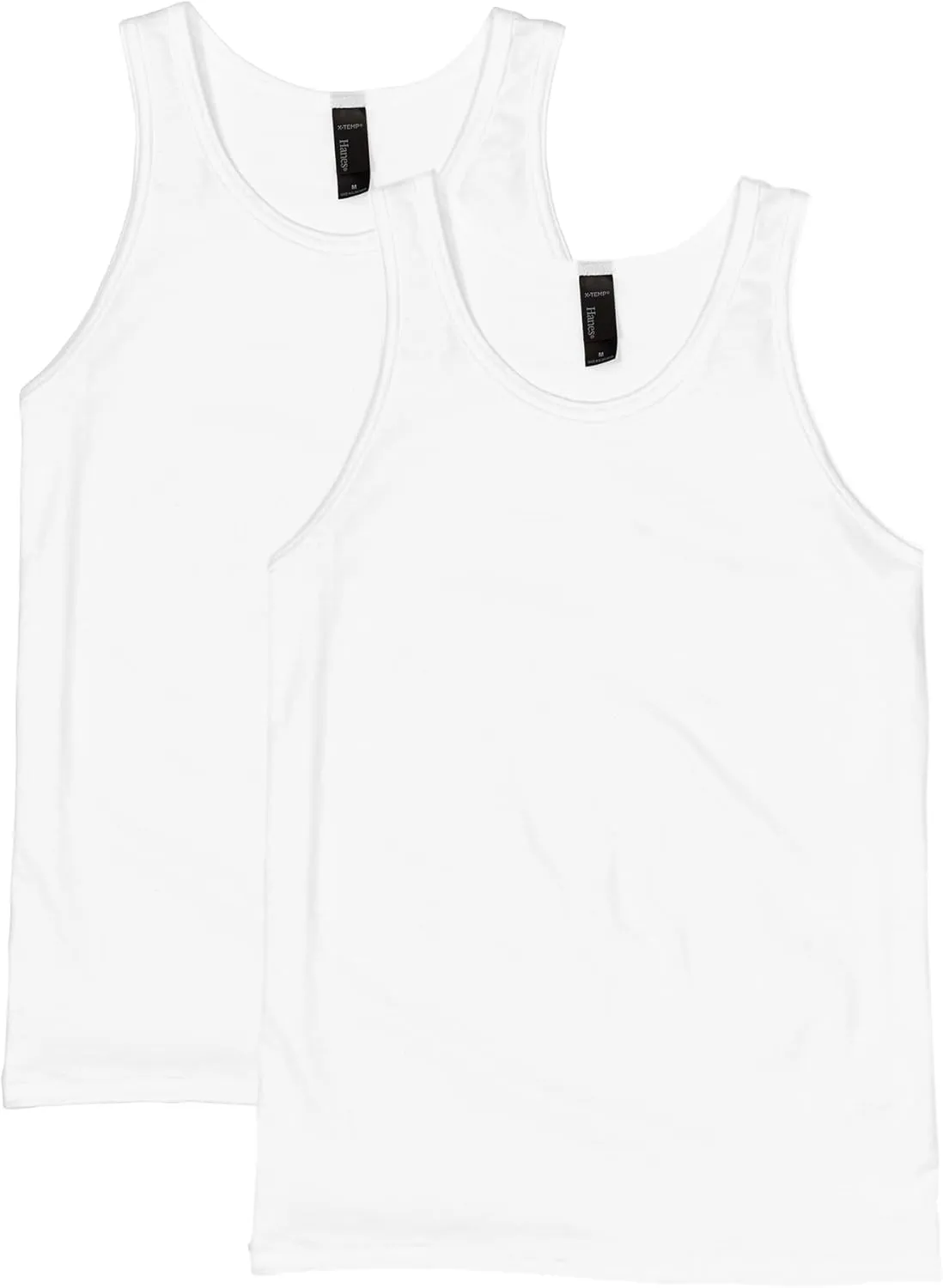 Hanes mens X-temp 2 Pack Tank Top Cami Shirt, White, Small US