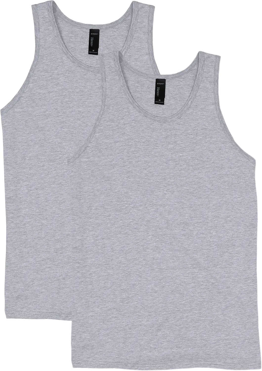 Hanes Men's X-Temp Tank Top 2 Pack, Light Steel, XX-Large