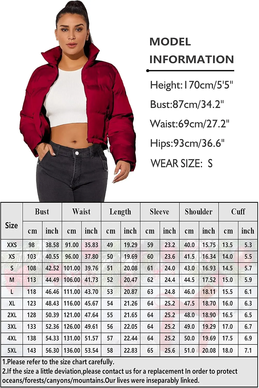 Hujoin Women's Crop Short Jacket Cropped Puffer Fashion Jackets for Women Warm Winter Lightweight Coat