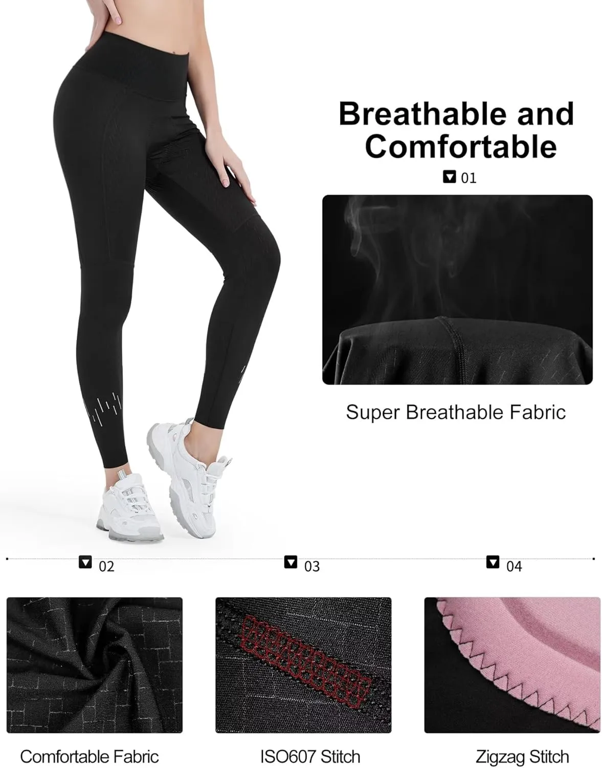 INBIKE Bike Pants for Women, High Waist 3D Padded Cycling Capris, Breathable Quick Dry Bike Tights, Bicycle Trousers Leggings