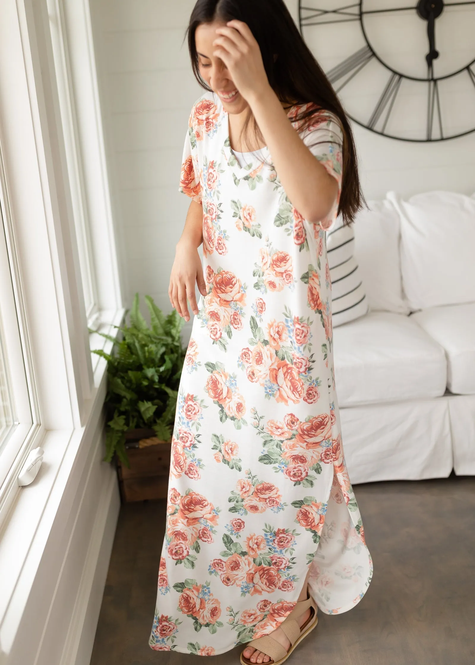 Ivory Vintage Floral Maxi Dress - FINAL SALE