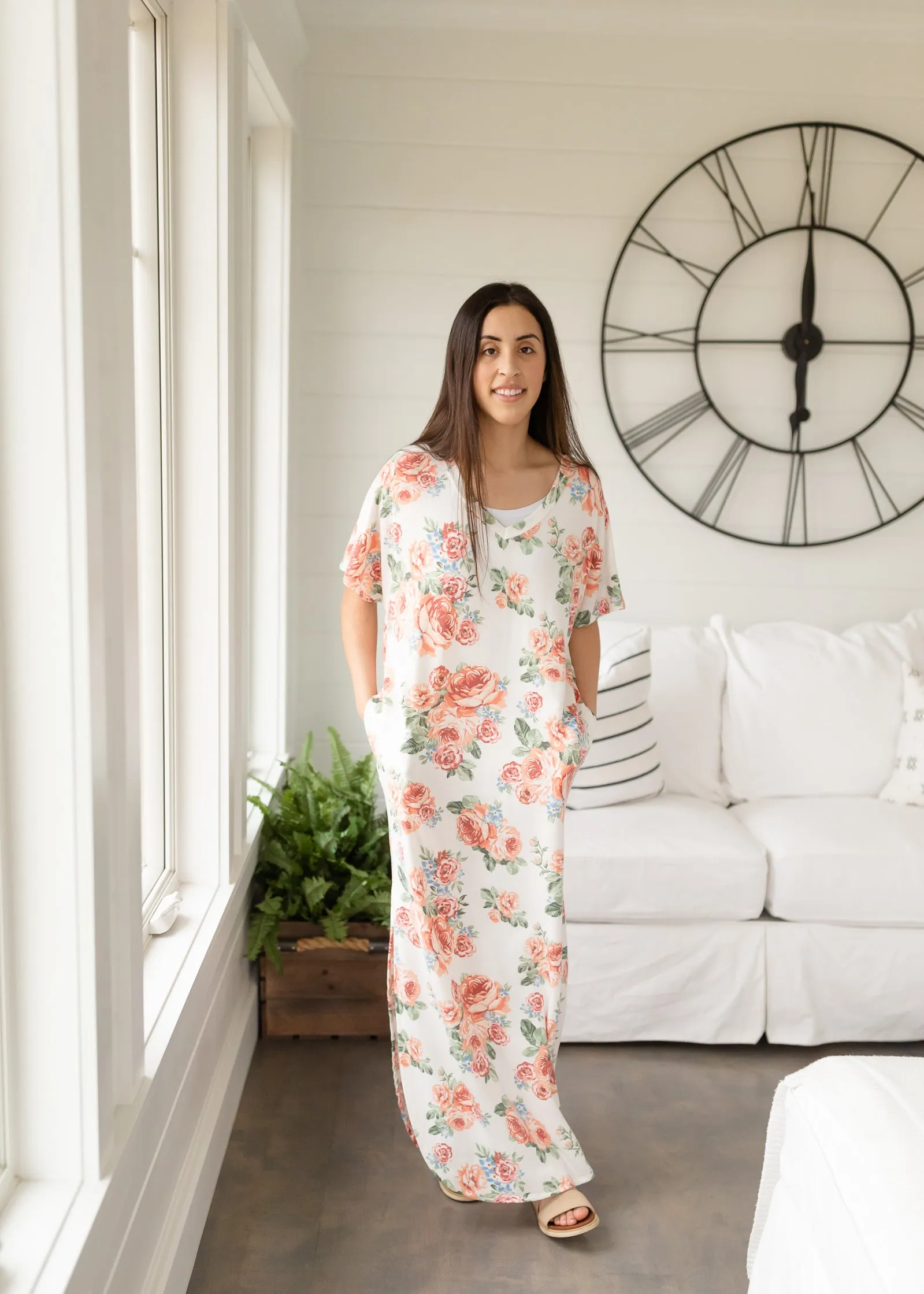 Ivory Vintage Floral Maxi Dress - FINAL SALE