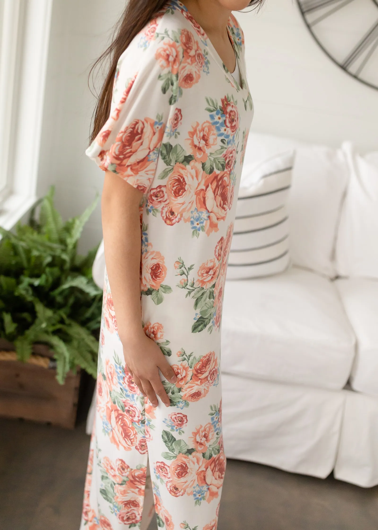 Ivory Vintage Floral Maxi Dress - FINAL SALE