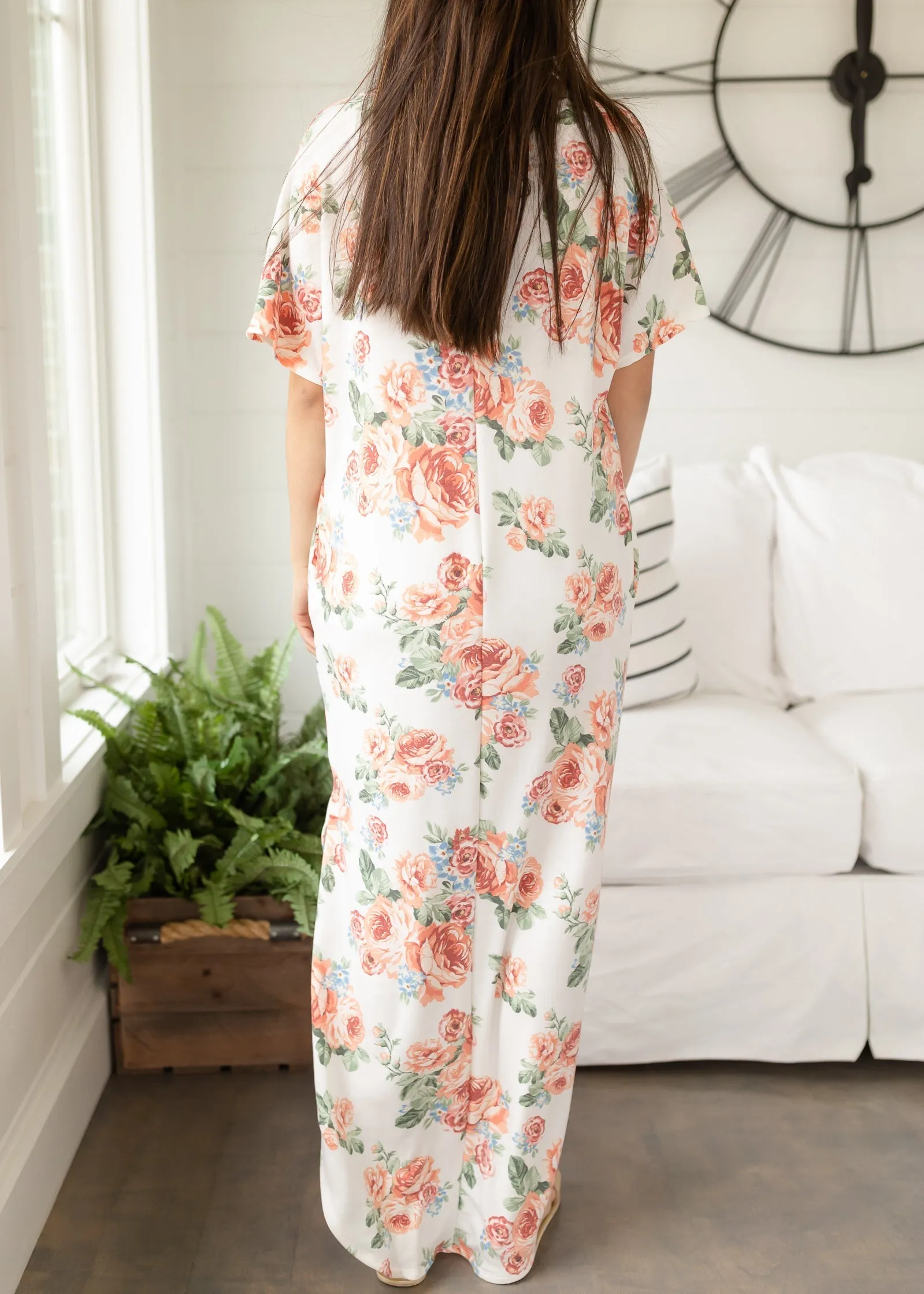 Ivory Vintage Floral Maxi Dress - FINAL SALE