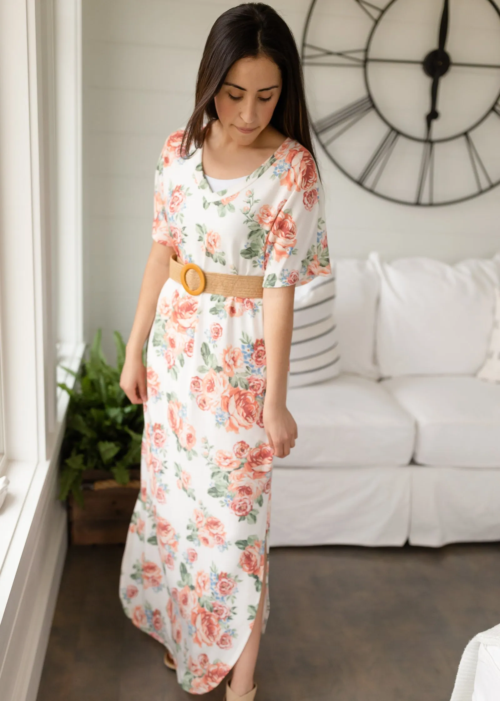 Ivory Vintage Floral Maxi Dress - FINAL SALE