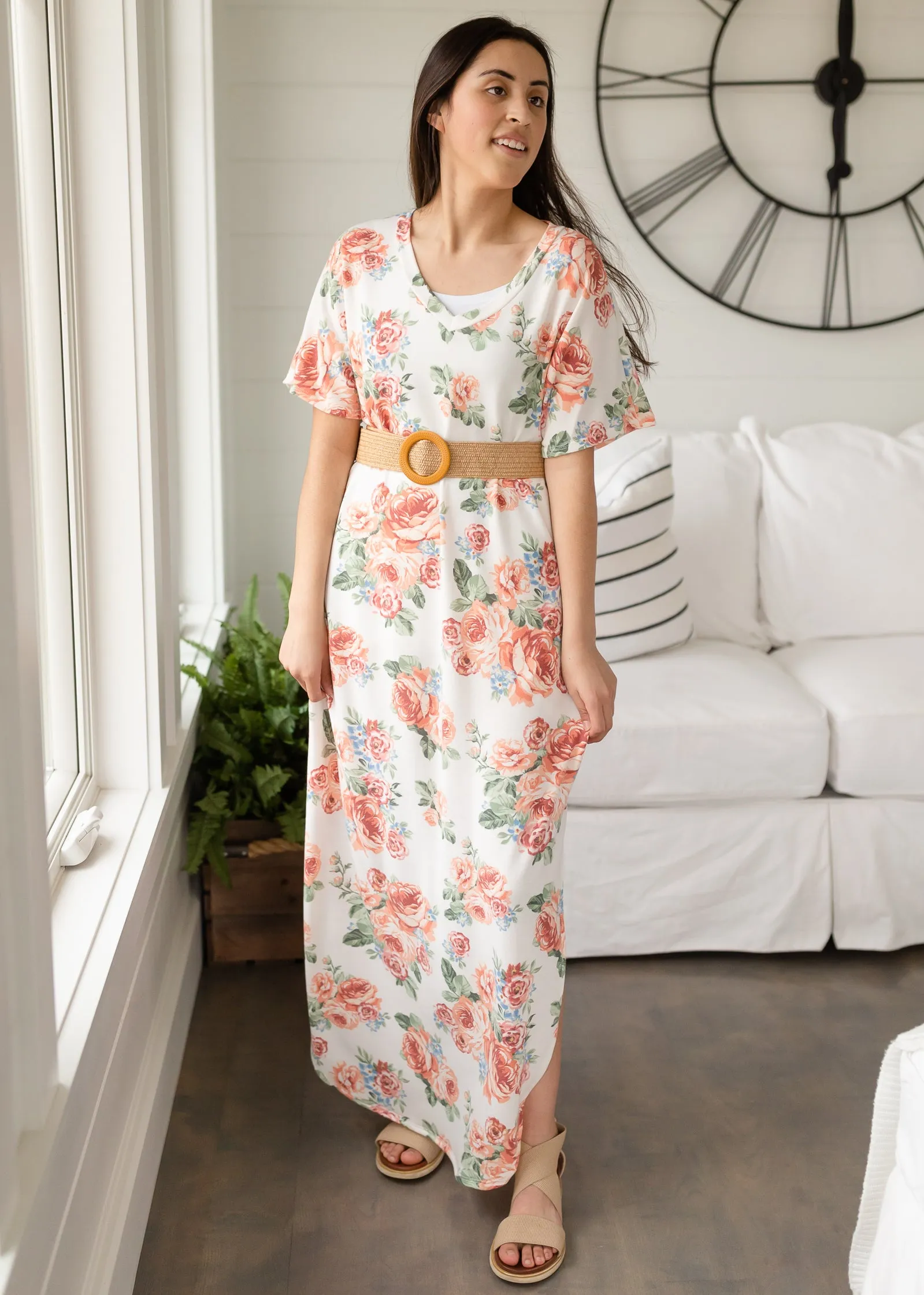 Ivory Vintage Floral Maxi Dress - FINAL SALE