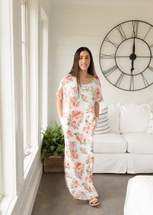 Ivory Vintage Floral Maxi Dress - FINAL SALE