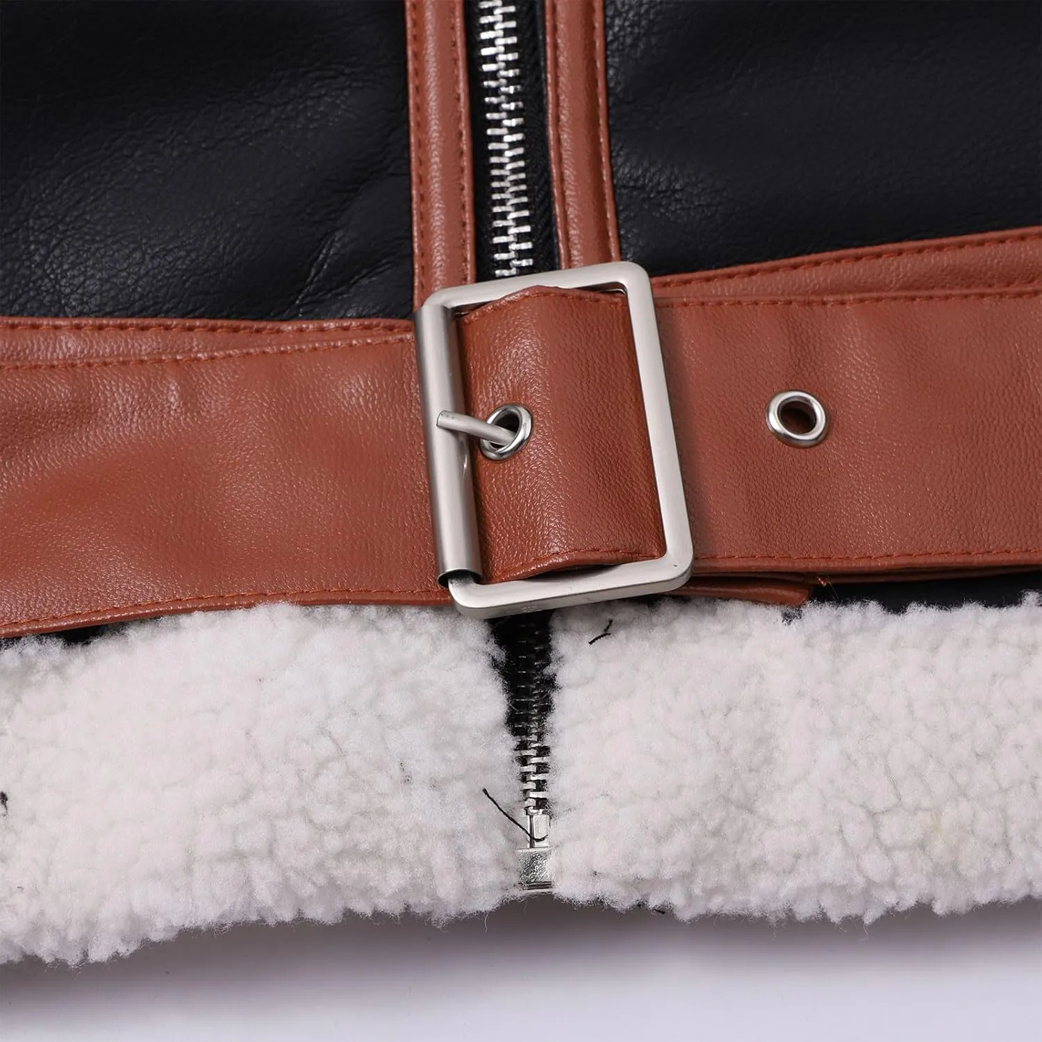 JOFOW Womens Suede Jackets Parka Lapel Fleece Collar Belted Flannel Lined Warm Loose Fashion Coats Plus Size XXL