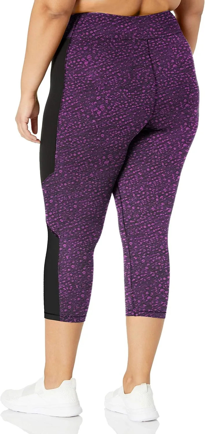 Just My Size Women's Active Pieced Stretch Capri