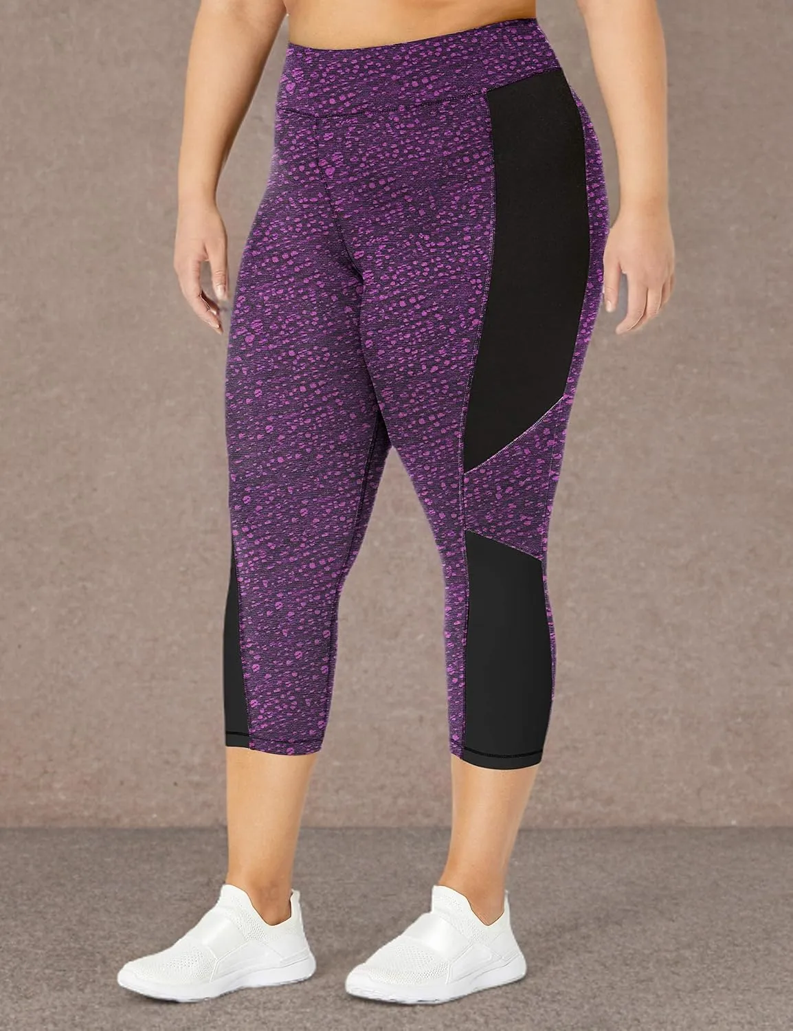 Just My Size Women's Active Pieced Stretch Capri