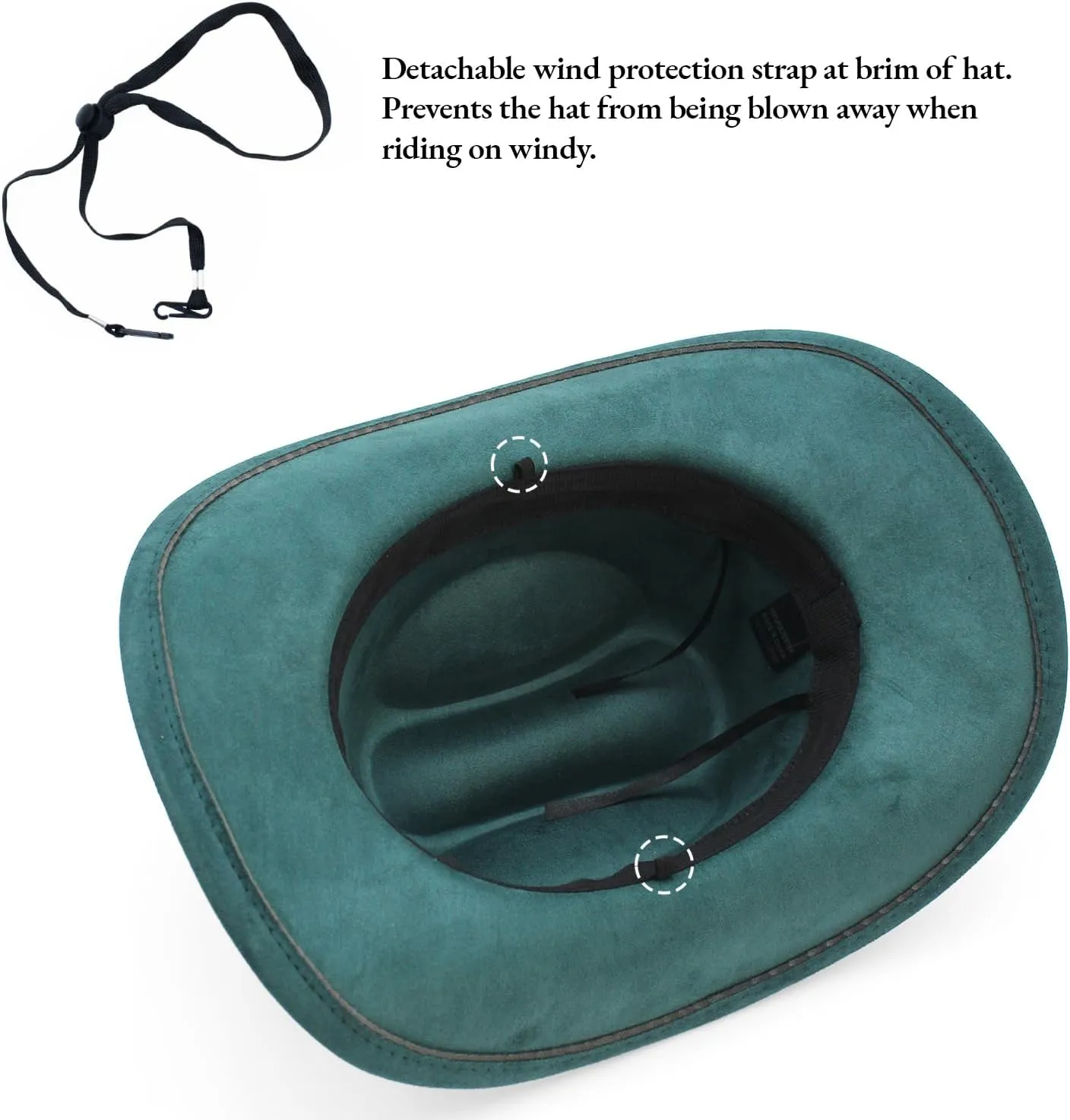 LIDHAY Cowboy Hat for Women Men with Shapeable Wide Brim Western Suede Hat for Cowboys and Cowgirls