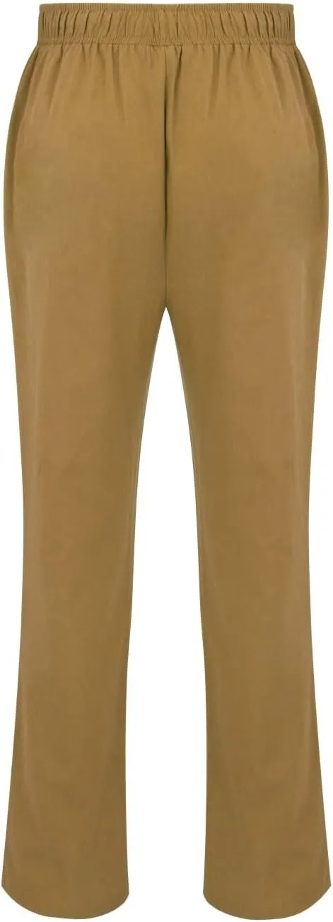 Linen Pants for Men Loose Fit Casual Classic Summer Beach Pant Lightweight Breathable Flat Front Trouser with Pockets