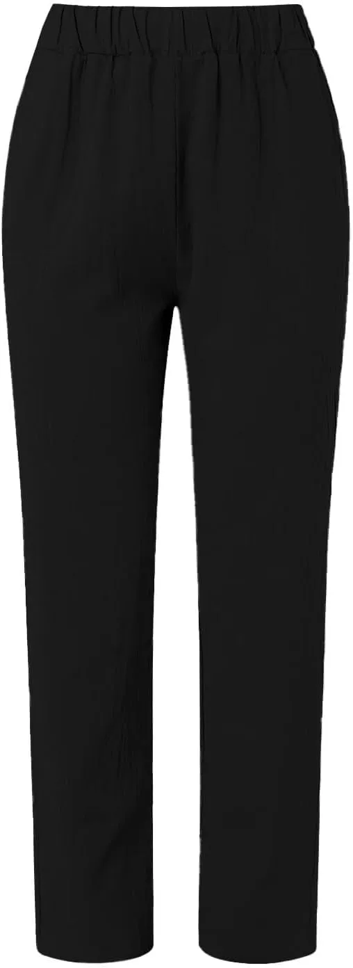 Linen Pants for Women, Peasant Pants Casual Straight Leg Linen Breathable Lounge