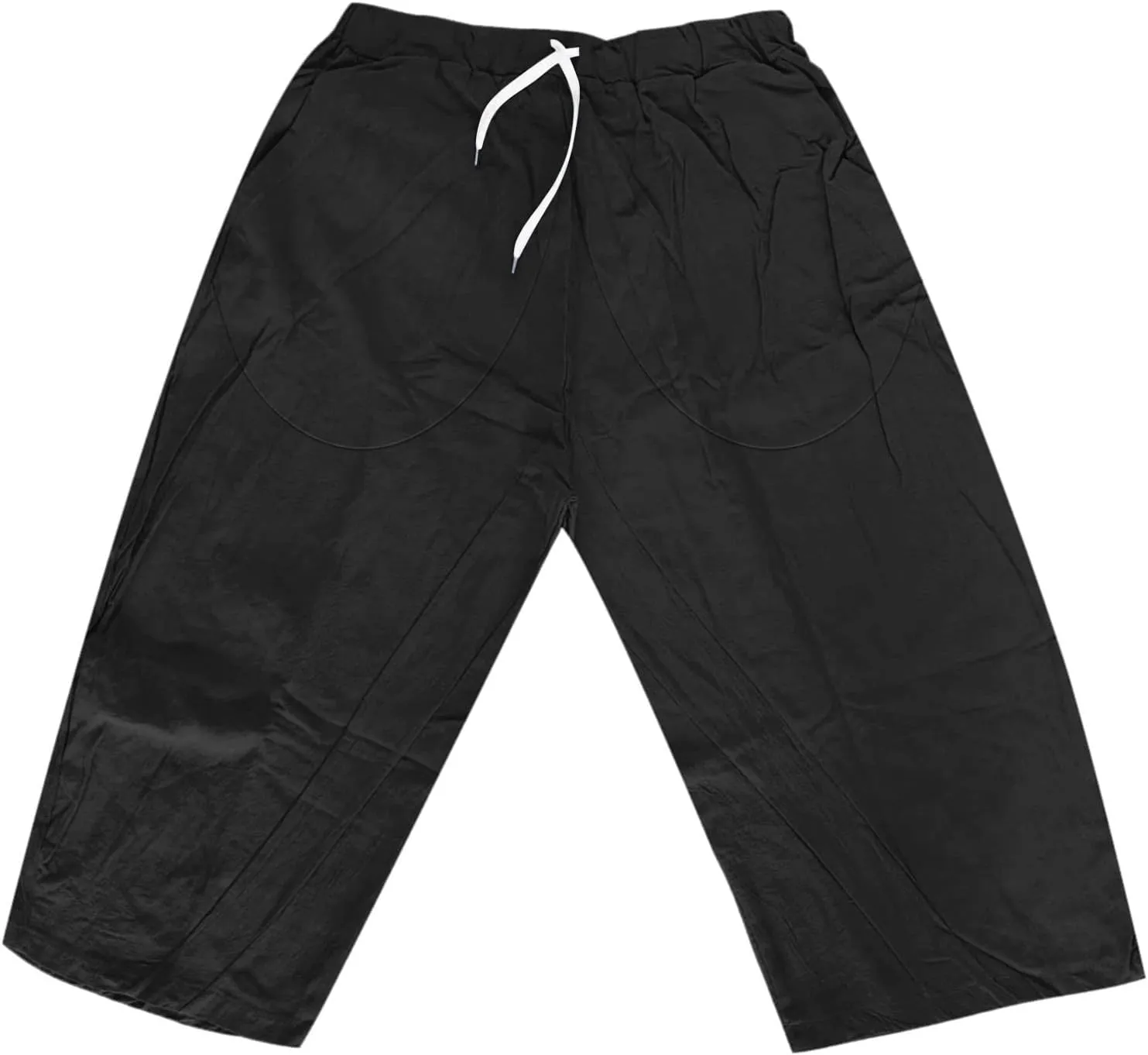 Linen Pants Men Big and Tall Elastic Waist Lounge Hip Hop Harem Pants Summer Casual Straight Leg Dress Trousers