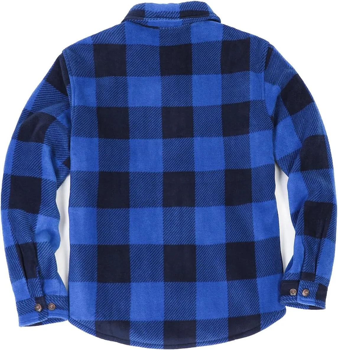 Lisskolo Men's Warm Sherpa Flannel Shirt Jacket Heavy Fleece Lined Plaid Button Up Jackets