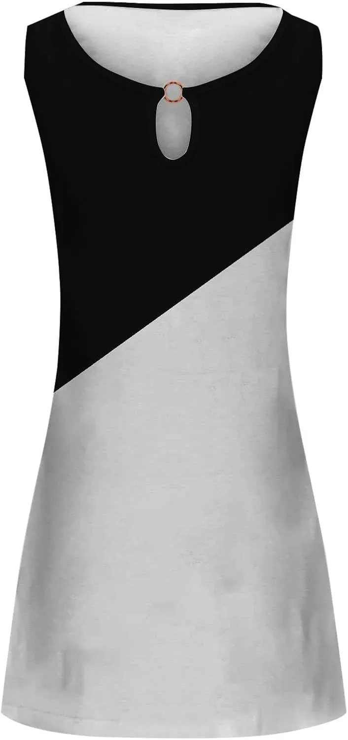Long Sundresdes for Women Sun Dresses for Women 2025 Vacation Beach Casual Summer Sundresses Sleeveless Tank Short