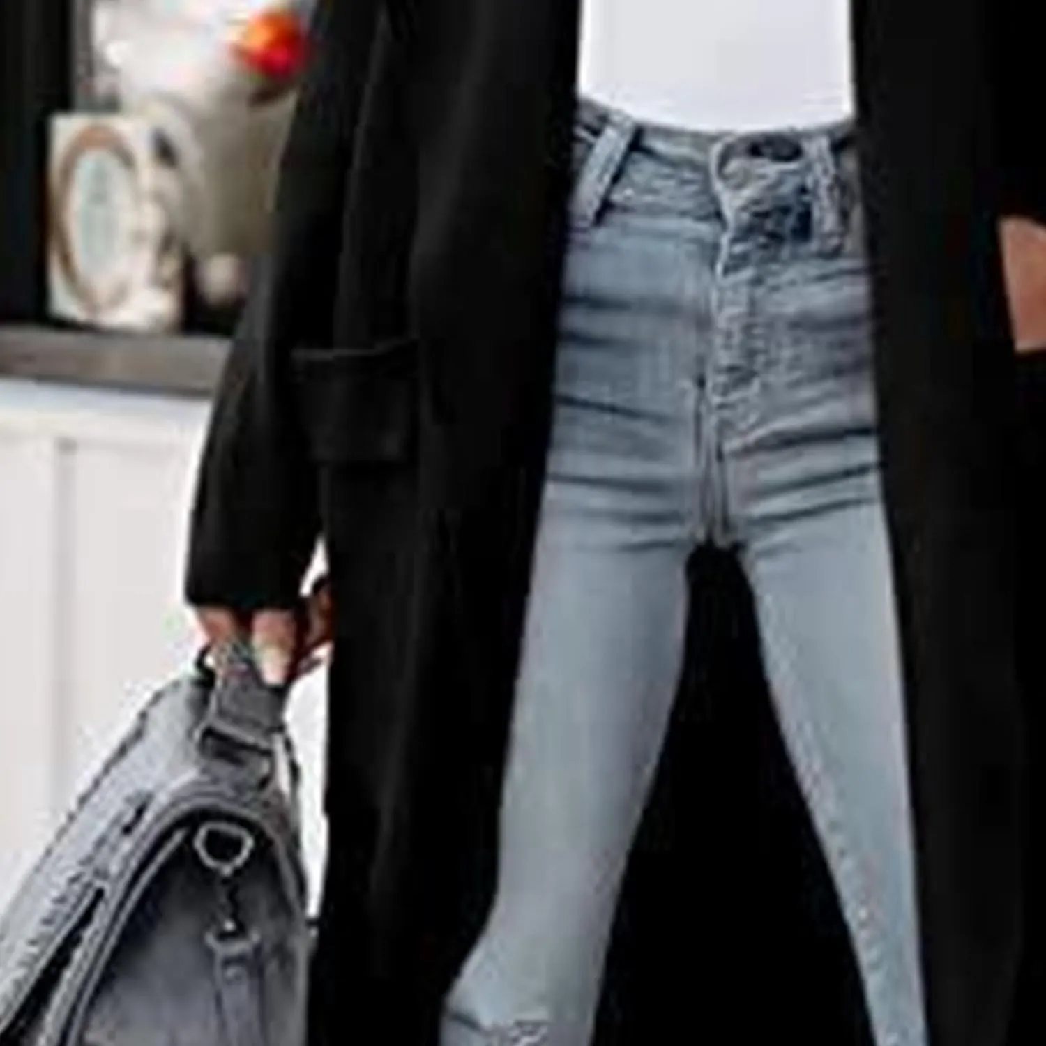 Maiyifu-GJ Women's Wool Blend Trench Coat Long Cardigan Jackets Long Sleeve Sweaters Casual Lapel Open Front Overcoat