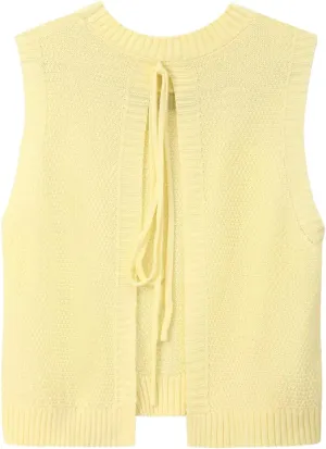 MakeMeChic Women's Sweater Vest Knit Backless Spring Vest Tank Tops