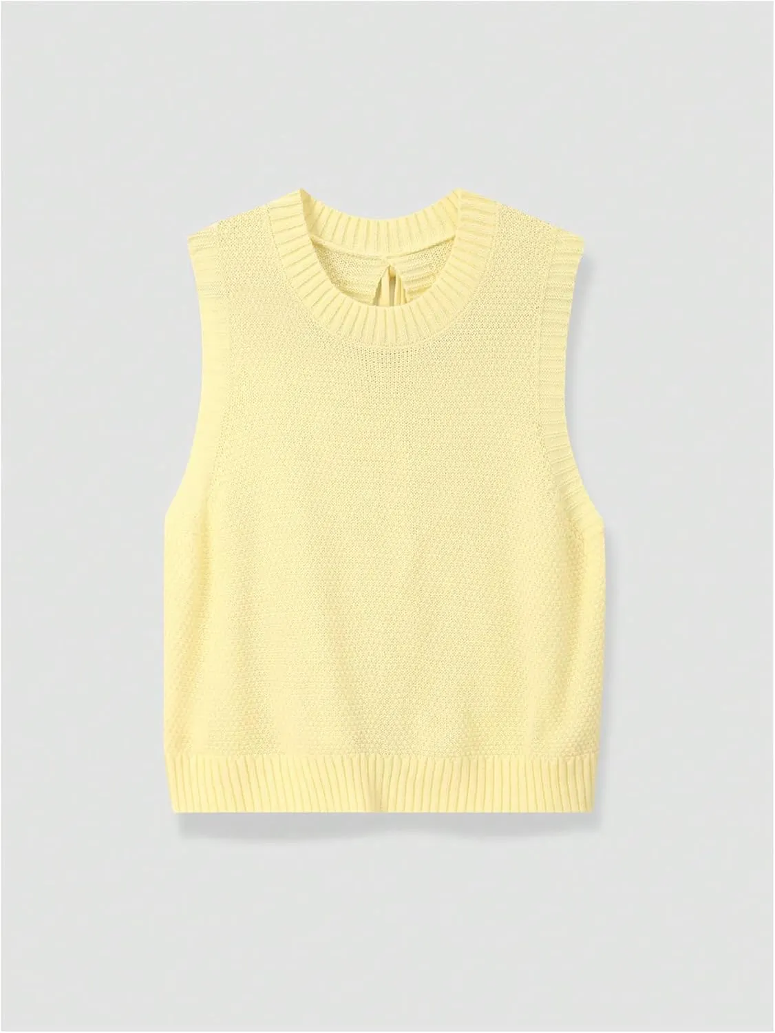 MakeMeChic Women's Sweater Vest Knit Backless Spring Vest Tank Tops