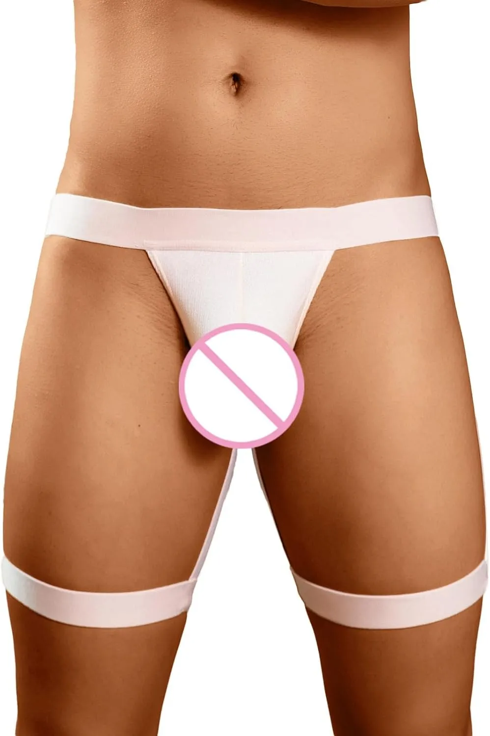 Men Sexy Thong Hollow Out Underwear G-String Leggings Supporter Leg Strap Thong Lingeire Lingerie
